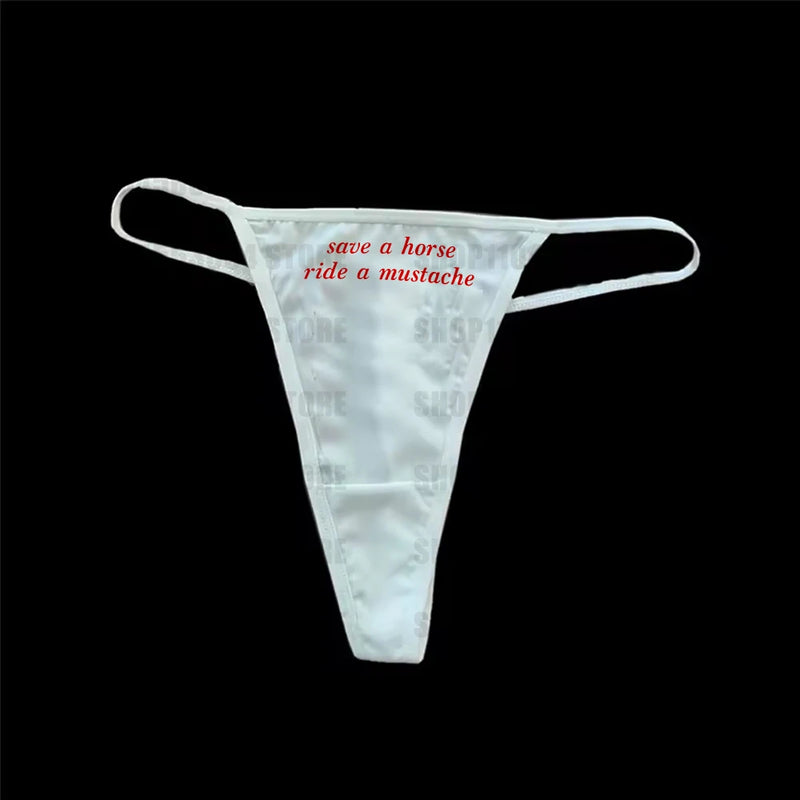 Y2k style fun white printed lingerie women's lingerie sexy fashion slim fit casual lingerie breathable emotional girl clothing
