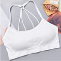 Women Sports Underwear Top Sports Underwear Women Yoga Fitness Seamless Crop Top Wide Letter Straps Comfortable Workout Activewear