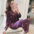 Silk Pajamas for Women 2025 Sexy Silk Women Pijama Sets Sleepwear Long-sleeve Cardigan Female Ice Silk Home Pijama Mujer Verano