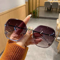Brand Design  Fashion New Polygonal Metal Sunglasses Retro Ladies Glasses Classic Trend Luxury Driving Travel Eyewear