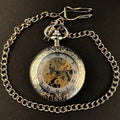 Vintage Ladies Men's Pendant Necklace Pocket Watch Classic Mechanical Pocket Watch Antique Skeleton Retro Hand Wind Fob Watches