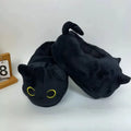 Siamese Cat Snail Cotton Shoes Y2K Alien Plush Slippers Black Full Pack Doll Shoes Warm Performance Home Non Slip Slippers