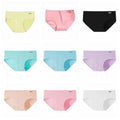 6Pcs Sweet Candy Color Simple Panties Breathable Underpants Underwear Women Lingerie Mid Waist Briefs Gifts