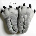 1Pair Cute Monster Dinosaur Claw Plush Slippers Warm Soft Indoor Floor Shoes For Women Men Winter Home Slippers