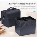 Makeup Professional Case Large Makeup Carrying Train Case for Women, Travel Bag Storage Box,4 Tier Professional Nail Organizer Case with Adjustable