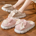 2025 Women's Cotton Slippers Indoor Home Anti-Slip Thick Bottom Fluffy Slip-On Slippers Comfortable Home Shoes for Autumn Winter