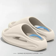 Couple Summer Slippers Indoor Home Bathroom Anti-Slip Thick Sole Quiet Deodorant Support Bath Shoes for Men And Women