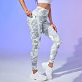 Camouflage Print Pants with Pockets Yoga Sports Wear Comfortable Soft Daily Two-Way Wear Long Trousers