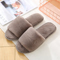2026 Winter Women Winter House Furry Slippers Non-Slip Casual Indoor Flats Floor Shoes Ladies Flip Flops Warm Shoes Solid Colors
