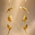 Personalized Retro Swallow Tassel Long Earrings For Women Temperament Gold Bird Earrrings Office Party Jewelry Accessory Gift