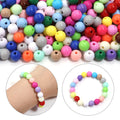10-100Pcs/Lot 6-20mm Solid Color Round Acrylic Beads Loose Spacer Beads For Jewelry Making DIY Bracelet Necklace Accessories