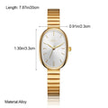 New Oval Dial Quartz Watch Simple Fold-down Clasp Watch Women Watch Student Wristwatch