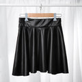 Fashion Faux Leather Skirts High Waist Elastic Mini Short Skirt Multipurpose Women Girls Clothing For Skater Work Nightclub