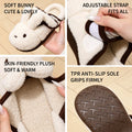 Cute Bunny Plush Slippers Women 2026 Winter Warm Rebound Soft Sole House Shoes Indoor Fuzzy Non-Slip Comfortable Home Footwear