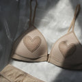 Women Hot Sale French Sexy Red Lingerie Set Wireless Front Buckle Embroidery Thin Triangle Cup Zodiac Year Bra and Panty 32-38AB