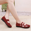 Women's Slip-on Flat Embroidered Shoes, Soft Sole Elastic Mom Shoes - Lightweight, Comfortable And Effortless Slips On 2025