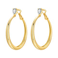 Original 2026 S925 Sterling Silver Zircon 18K Gold Lining Vintage Hoop Earrings for Women Birthday Party Wedding Gift Jewellery