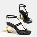 Shoes for Women Heel  Sandals  Luxury Designs Sandals Ankle Buckle Strap Clip Toe Roman Casual Beach Shoes Summer Ladies Heels