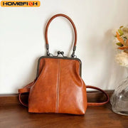 HOMEFISH Vintage Style Women Handbag Brown Versatile Designer Shoulder Bag PU Leather Ladys Shell Purses Crossbody Bags