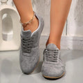 Women's Casual Flat-soled Non-slip Wear-resistant Sport Shoes Spring Autumn Round-toe Soft and Comfortable Women Single Shoes
