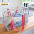 Large Capacity PVC Transparent Jelly Tote Bag, Waterproof Beach Swimming Storage Handbag for Summer Outdoo