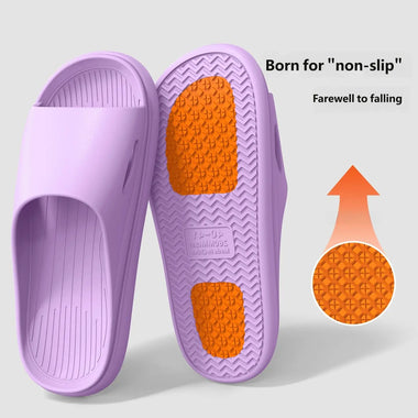 Non‑Slip EVA Slide Slippers for Women Thick Sole Anti‑Fall Bathroom Home Slides Soft Comfort Indoor House Slipper