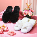 4-12Sets Fuzzy Slippers Bridesmaid Slippers Wedding Women Houes Shoes Bachelorette Party Favors Gift Open Toe Soft Warm Fuzzy
