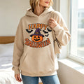 Happy Halloween Hoodie Women Witch Hat Pumpkin Graphic Sweatshirt Spooky Season Long Sleeve Casual Loose Pullover Warm Tops