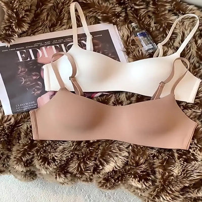 2024 Polyester Wireless Underwear Comfort Soft Seamless Women'S Bra Beauty Back Support Lingerie Push Up Underwear Female