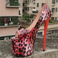 Summer Open Toe Platforms Stilettos 22cm Thin High Heels Ladies Shoes Woman Catwalk Shows Pole Dance Pumps Plus Size 47 48 49 50