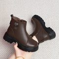 Women White Platform Leather  Boots 2026 New Lace Up With Double Side Zippers Thick Lug Sole Casual Style Fashion ALL Seasons