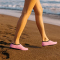 1 Pair New Unisex Aqua Shoes Lightweight Rubber Sole Water Shoes Non-Slip Swim Socks for Swimming, Diving & Beach