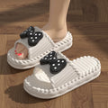 Summer Women's Slippers Cute Bow Tie Indoor Outdoor Thick Soft Sole Non-Slip Beach Slides Comfortable Sandals Fashion Shoes