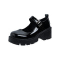 Patent Leather High Heels Mary Jane Shoes Women Japanese Style Ankle Buckle Platform Pumps Woman Punk Jk Uniform Lolita Shoes 43