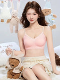 Lace Seamless Lingerie, Women's Small Breasts Gathered, Lifted, Gathered, Accessory Breasts anti Sagging, No Steel Ring, Autumn