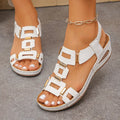 2026 Vintage Women's Wedge-Style Sandals Breathable Lightweight Elastic Slip-On Casual Oversized Summer Beach Shoes Size 36-43