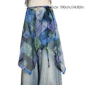 High Waist Lace Midi Skirt Side Slit Y2K Streetwear Lace Drawstring Skirt Harajuku See Through Lace Long Skirt Hip Scarf