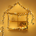 Party Outdoor Christmas String Lights Waterproof LED Holiday Fairy String Light 8 Modes Christmas Round Ball Garden Garland Lights for Party Indoor Outdoor Decor