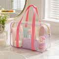 Large Capacity PVC Transparent Jelly Tote Bag, Waterproof Beach Swimming Storage Handbag for Summer Outdoo