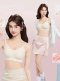Lace Seamless Lingerie, Women's Small Breasts Gathered, Lifted, Gathered, Accessory Breasts anti Sagging, No Steel Ring, Autumn