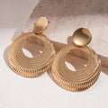 Women's Earrings Metal Personalized Hollow Circle Metal Earrings, Fashionable and High-end Women's Jewelry Accessories, Trendy Party Pendant Earrings