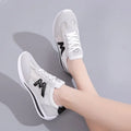 Round Head Deep Mouth Sneakers Light Versatile Breathable Cross Lace Casual Sports White Shoe Tennis Sneaker