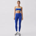 Women High Waist Yoga Leggings Side Bicolor Stripes Design High Stretch Opaque Soft Breathable Workout Pants
