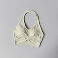 Women Halter Sports Bra Integrated Yoga Tank Top Padded Shockproof Support For Gym Workout Pilates Running Fitness
