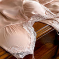 Pajamas Sexy Patchwork Lace Suspender Pijamas Suit Summer New Ice Silk Intimate Lingerie Strap Top&shorts Loose Homewear Pyjama