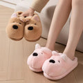 Animal Dog Fluffy Slippers For Women House Winter Cartoon Mules Platform Shoes Girls New Indoor Fuzzy Fur Slides Unisex Non-Slip