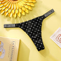 Victoria Secret Women Shine Script Polka Dot Thong Very Sexy Underwear Lingerie Hot