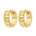 Original 2026 S925 Sterling Silver Zircon 18K Gold Lining Vintage Hoop Earrings for Women Birthday Party Wedding Gift Jewellery