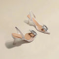 Summer Women High Heels Shoes Luxury Crystal Women Sandals Designer Pointed Toe Pumps Transparent Sexy Women Sandalias De Mujer