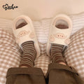 XIXITIOA Cartoon Sheep Slippers for Women Four Seasons Comfortable Cute Lamb Design Anti-slip Open-toe Indoor Flat Home Shoes